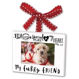 Frame Furry Friend Ribbon Hang 🎄Ornament